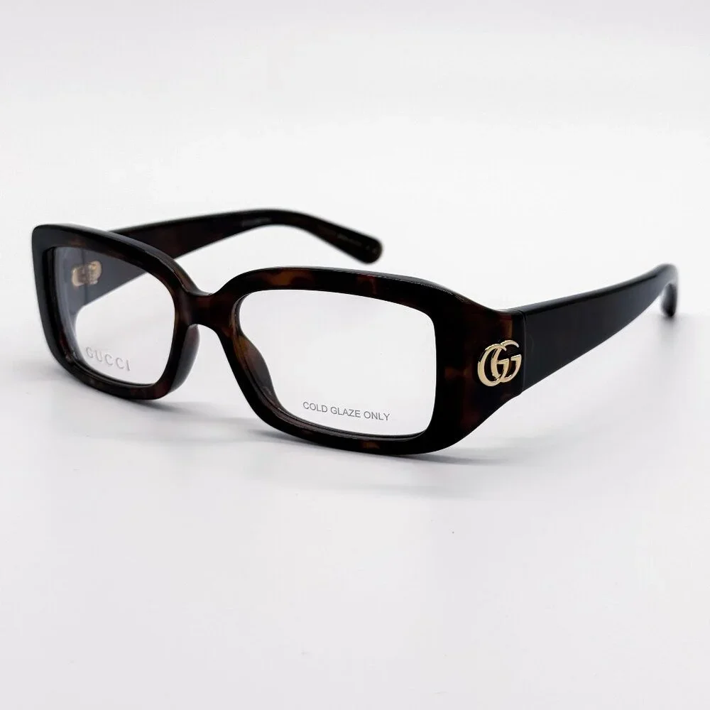 NEW GUCCI GG1406O OO2 EYEGLASSES WOMEN HAVANA RECTANGULAR EYEWEAR GUCCI